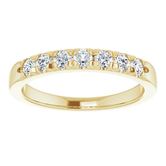 0.37 ct. Round Cut Diamond Wedding Band-VIRABYANI
